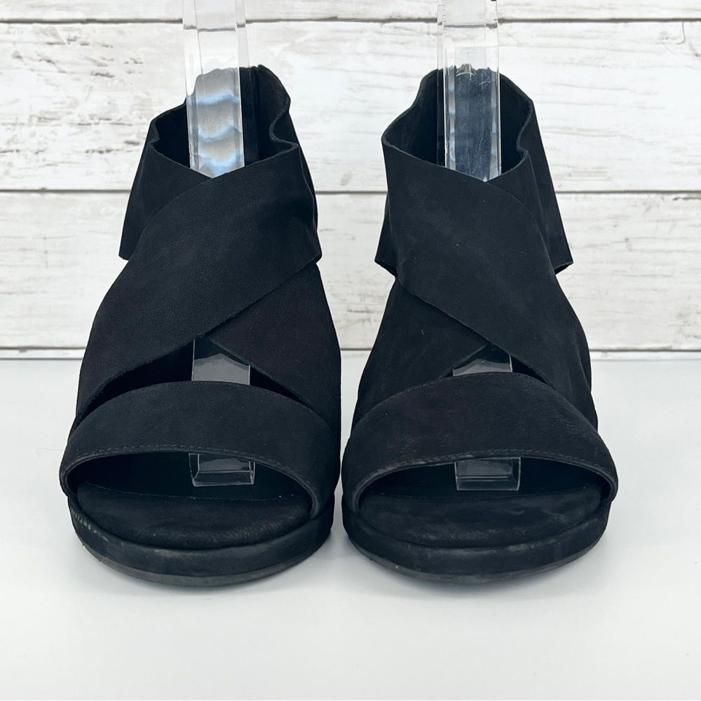 EILEEN FISHER Marla Strappy Sandal in Black Leather Size 9 NWOT - Picture 7 of 14